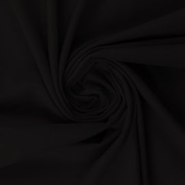 Tricot: effen zwart (Stenzo) per 25cm