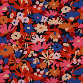 Tricot GOTS: pop blossom navy by NERIDA HANSEN, per 25 cm