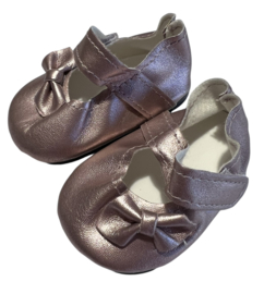 Ballerina rosé gold met bandje en strikje voor babyborn