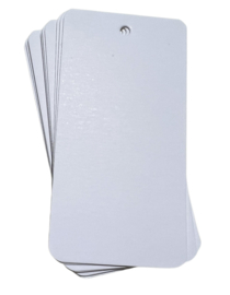 Oorbellen kaartjes wit 9x5 cm, per 10 stuks ZONDER GAATJES