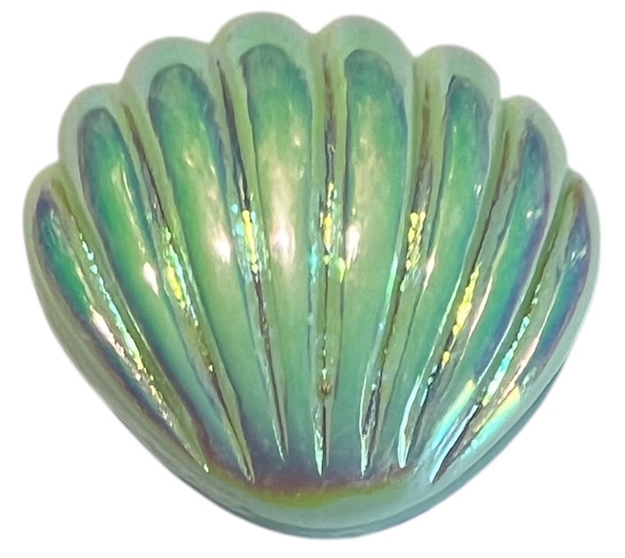 Flatback schelp met parelmoer glans 20mm, mint