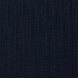Tricot met ribbel: Florenz navyblue (Swafing), per 25 cm