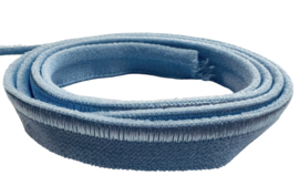 Elastisch paspelband glans/mat babyblauw, per 0,5 meter