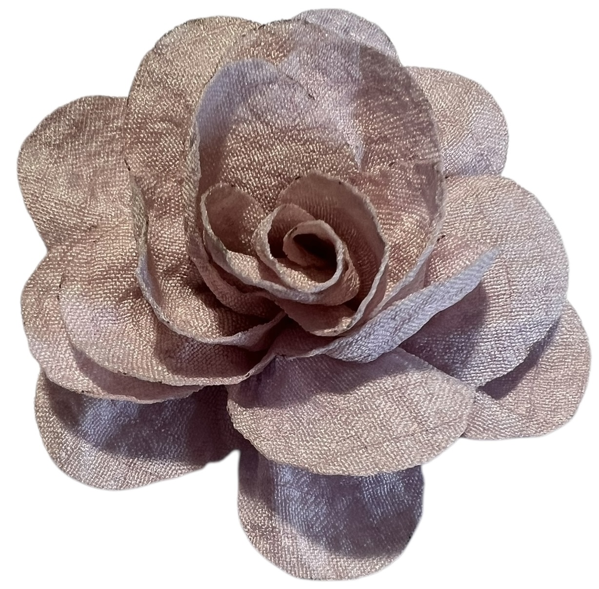 Stoffen bloem +/-6 cm licht mauve