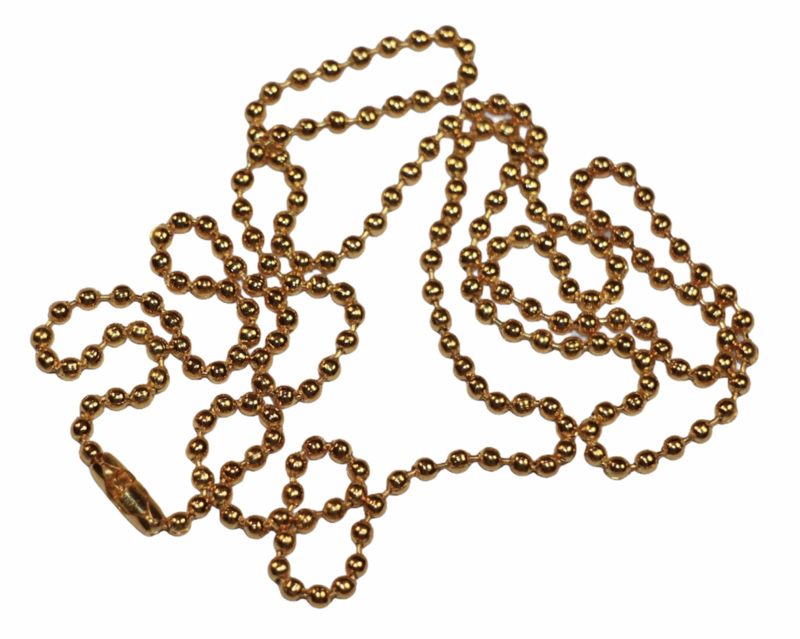 Bolletjes ketting goud kleur 50cm,60cm,70cm,80cm,90cm of 100cm 2,4mm Bolletjes kettingen & kettingen | Pippi Kokel