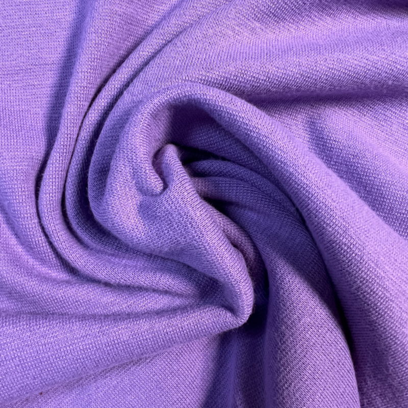 Boordstof: lavendel (Swafing kleur 643 lente/zomer 2024) Rondgebreid 48 cm. Per 25 cm