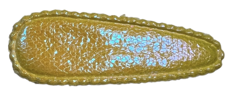 Kniphoesje geel parelmoer glanzend 55 mm
