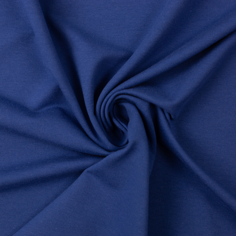 Tricot: effen blauw (Swafing kleur 598 seizoen 2023) per 25cm