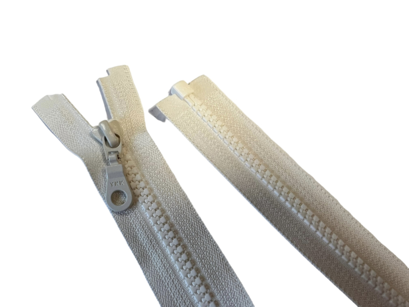 YKK deelbare nylon bloktand rits ivoor 6 mm, 70 cm