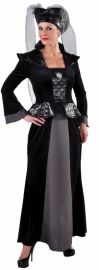 Middeleeuwse jurk zwart/grijs