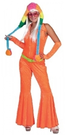 80's jumpsuit neon oranje