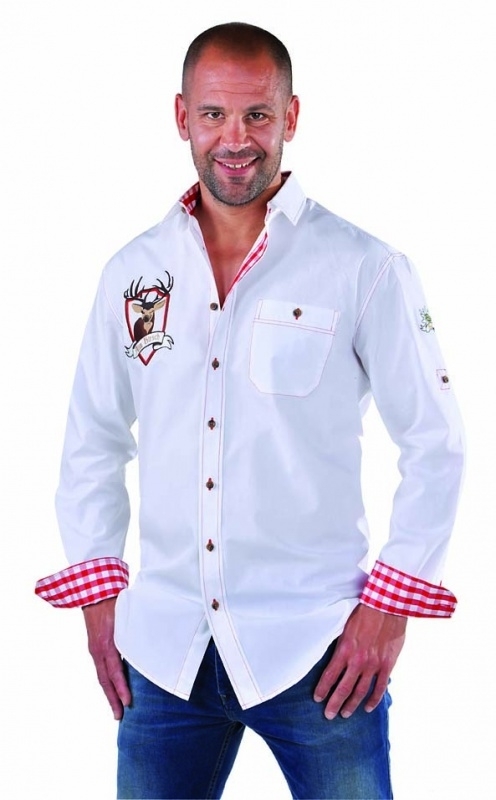 aankomen converteerbaar Componeren Overhemd wit Tiroler | Blouses en shirts | GROTE MATEN KLEDING -  CARNAVALSKLEDING - GOEDKOPE FEESTKLEDING
