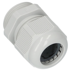 Wartel IP68 lichtgrijs Polyamide slagvast M20 met moer