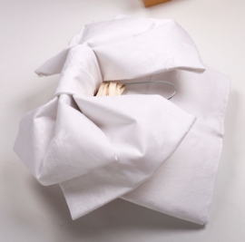 せいかつ Japanese Kimono Belt White with Lines