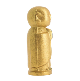 Cast iron paperweight, Jizo Protective Gold