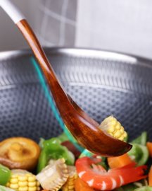 せいかつ Teak Beaded Handle Kitchenware Wooden Seasoning Spoon 23.5*6.5cm