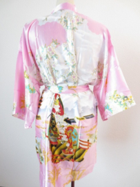 Japanse Kimono Kort Licht Roze