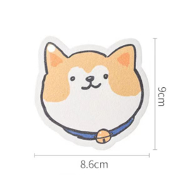 せいかつ Nippon Wood Pulp Cotton Dish Sponge (Shiba Inu Dog)