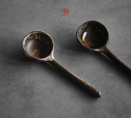 せいかつ Nippon Toki Handmade Matcha Spoon Tedzukuri Green (midori 12*4cm)