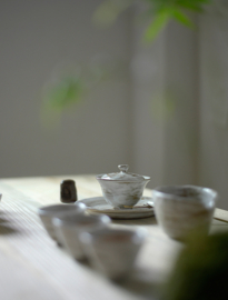 せいかつ Nippon Toki Handmade Covered Teacup Tedzukuri kappu White (shiro 120ml)