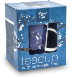 Theekop met filter - Magnolia blauw  Ø9,5 cm | H11 cm