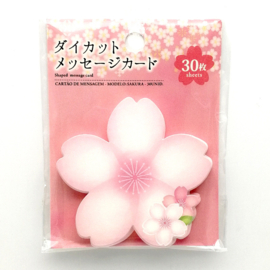 せいかつ Sakura & Cat Note Card DIY Shaped Gift Message Card 30pcs 8*8 cm