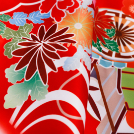 せいかつ Japanese Kimono Formal Woman Red Furisode