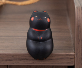 せいかつ Ceramic Ornament Black Cat Kuro 3*3*6cm
