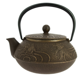 Kingyo Iwachu Teapot Gold Fish Brown 650 ml