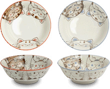 Drie katten kom Rood Ø19.5 cm | H7 cm