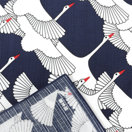 Furoshiki Large Cloth Crane Navy blue 90 x 90cm