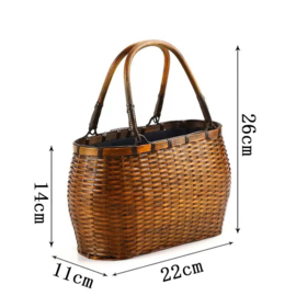 Japanese Bamboo-Knit Handbag Small