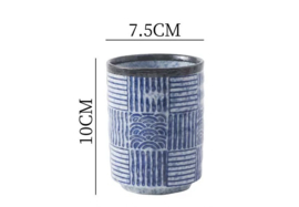Japanese Tea Cup Edo Blue