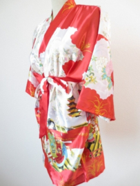 Japanse Kimono Kort Rood