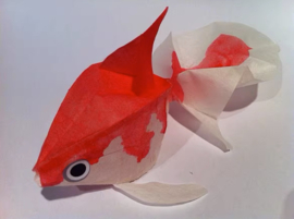 せいかつ Japanese Traditional Handmade Paper Balloon ( Goldfish )