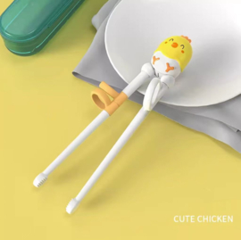 せいかつ Children Smart Training Chopsticks with Finger Cots Chicken