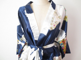 Japanse Kimono Lang Donker Blauw