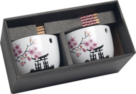 Japanse bloesem Soba kop set Ø 13 cm | H10 cm