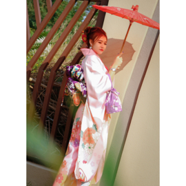 せいかつ Japanese Kimono Formal Woman Pink Furisode