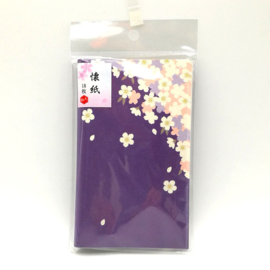 せいかつ Japanese Kaishi Letter Paper/ Creative Paper Purple 18pcs 14.5*17.5 cm