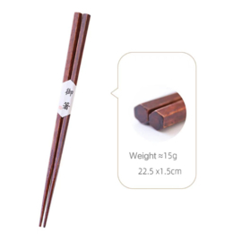 せいかつ Nippon Nanmu Chopsticks Flat Headed Hexagonal 22.5cm