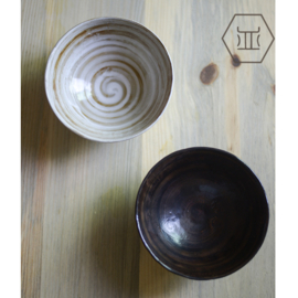 せいかつ Nippon Toki Handmade Rice / Ramen bowl Tedzukuri White (shiro 14.5*6.5cm 420ml)