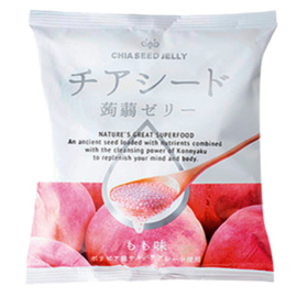 Wakasho Chia Seed Jelly PEACH Konnyaku Anggur 175 Gram