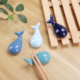 せいかつ Japanese Chopstick Holder ( Whale blue IV 4ps）