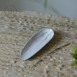 せいかつ Nippon Toki Handmade Teaspoon Tedzukuri Supun White (shiro 14.6*5.6*1.8cm)