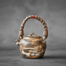 せいかつ Nippon Toki Handmade Tea Pot Tedzukuri To Ori Uwade no kyusu Tipotto Ushirode no kyusu White (shiro 9*7.5*11.5cm 150ml)