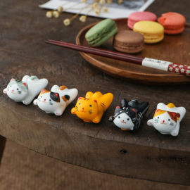 せいかつ Nippon Chopstick Holder Cutty Cats 5pcs