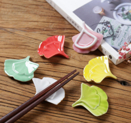 せいかつ Nippon Chopstick Holder (Colorful Gingko Biloba with Gilded Edge 6ps)