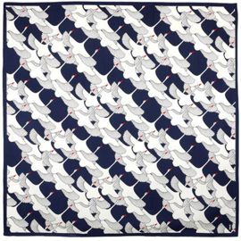 Furoshiki Large Cloth Crane Navy blue 90 x 90cm