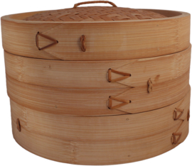 Bamboo Steam basket 2 layers with lid Ø30 cm